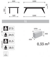 October S1 wood G1 - габаритные размеры